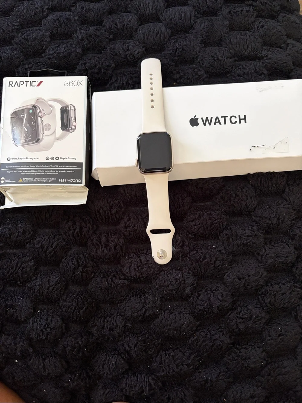 Apple Watch in Light Cream Silicone Band